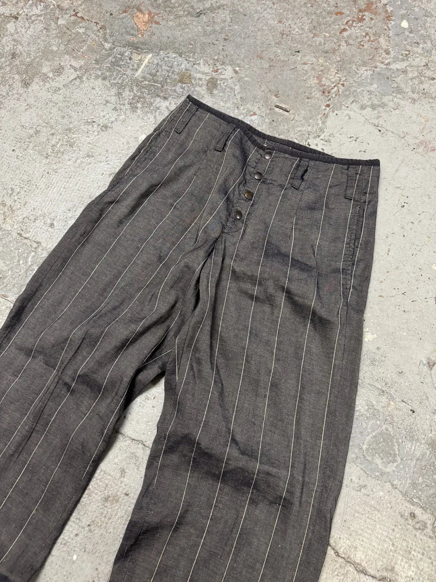 SS2004 Emporio Armani Grey Striped Cozy Pants  UNUoisV 9
