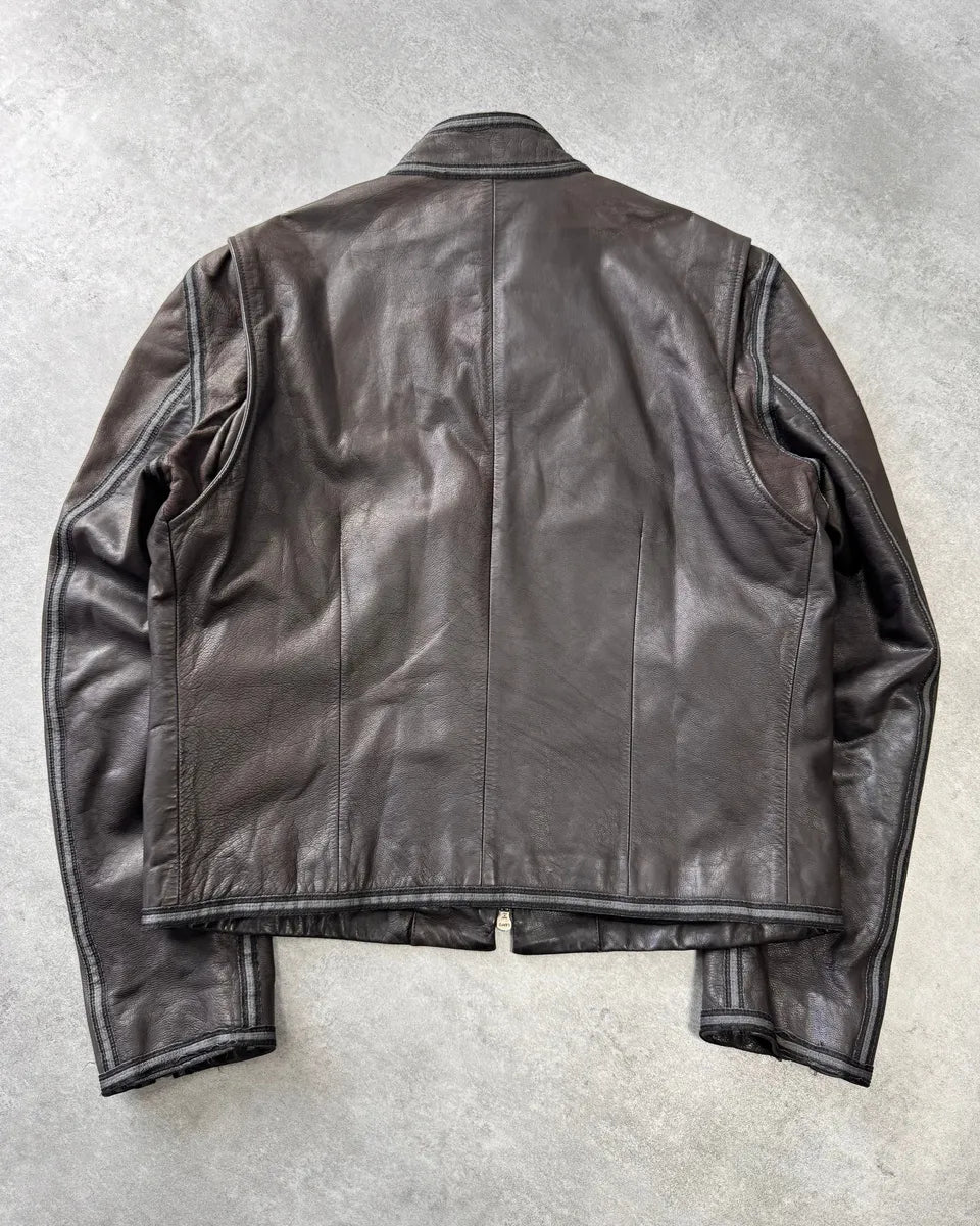 SS2004 Emporio Armani Symmetry Leather Jacket – Dolce Vita Hub