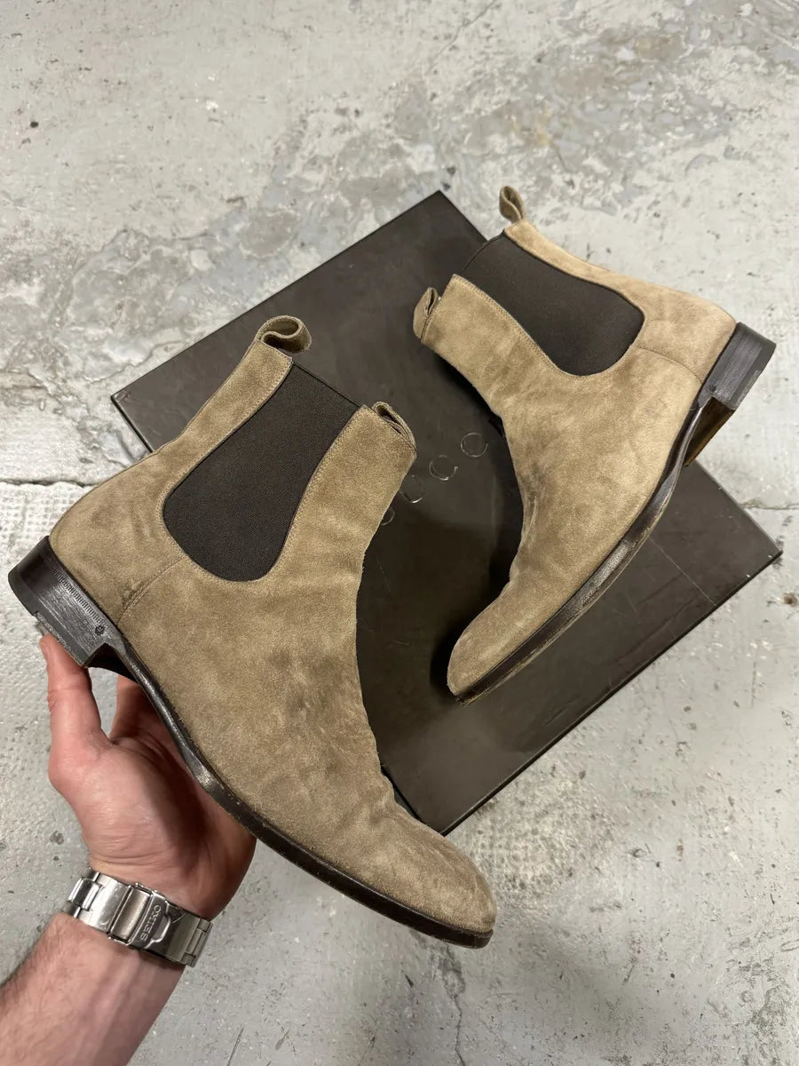 SS2004 Gucci Beige Suede Ankle Boots (41.5eu/us8) cRGPbzy 0