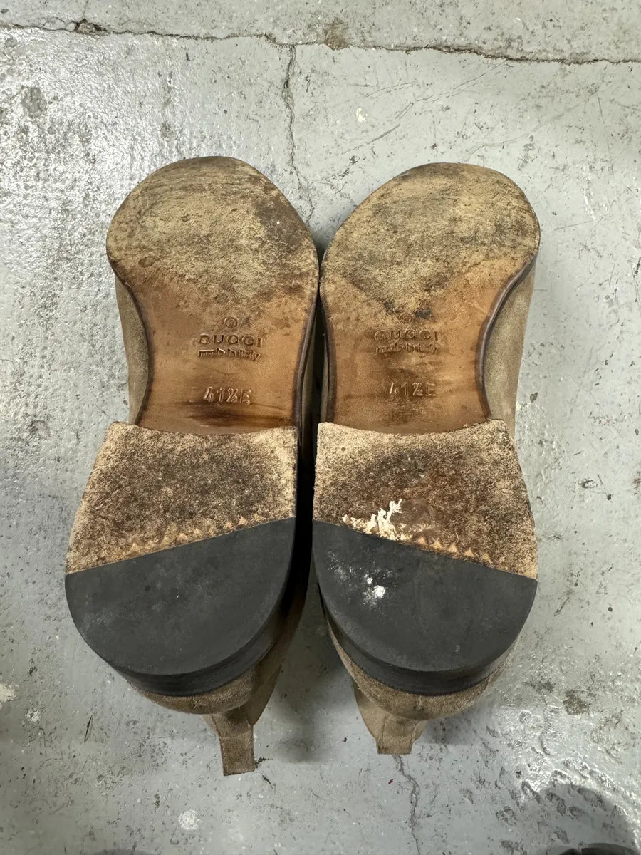 SS2004 Gucci Beige Suede Ankle Boots (41.5eu/us8) cRGPbzy 5