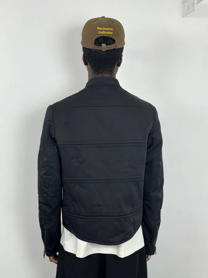 SS2004 Gucci Black Minimalist Nylon Biker Jacket EdFOEcR 2
