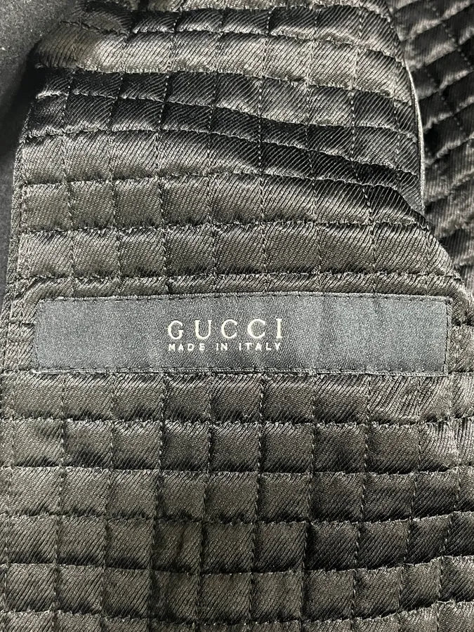 SS2004 Gucci Black Wool Multi Zips Biker Jacket by Tom Ford PhvNWrL 11