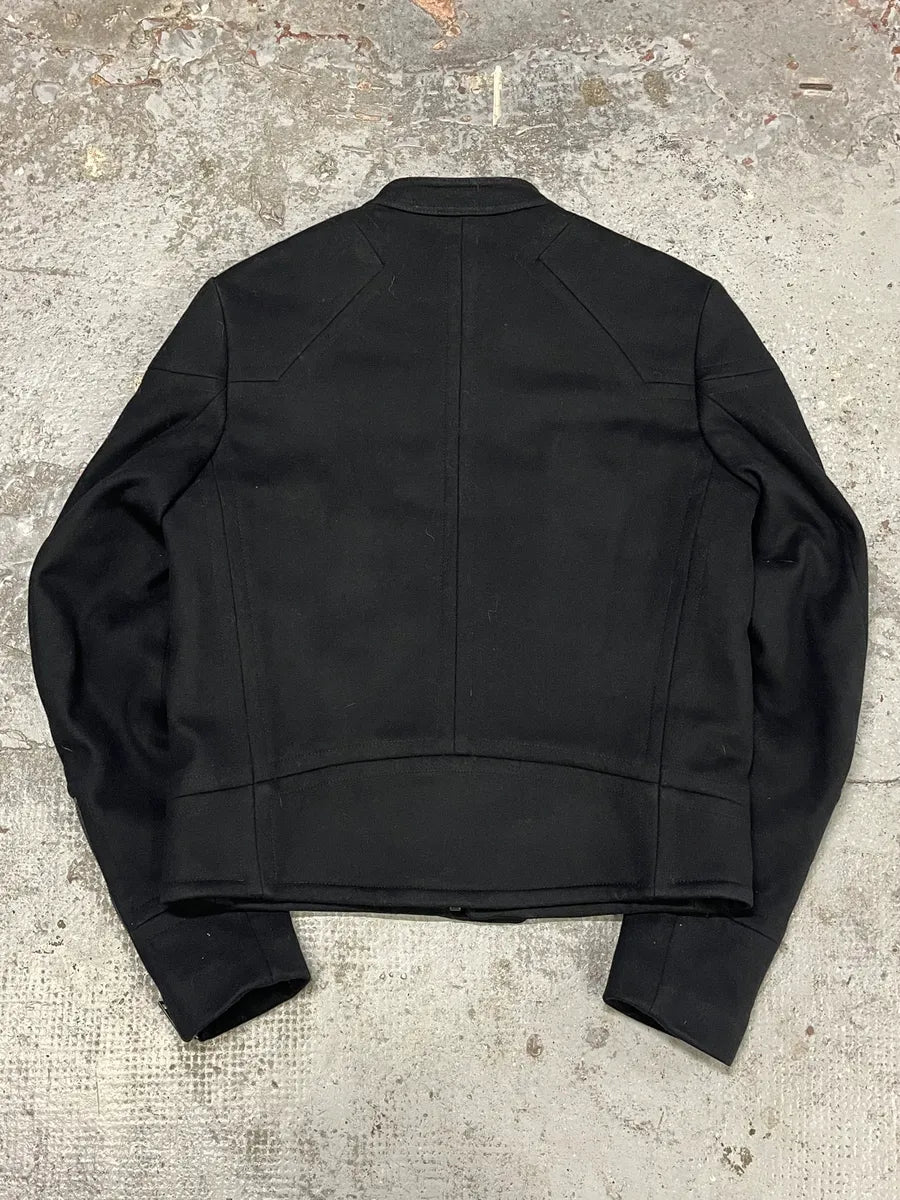 SS2004 Gucci Black Wool Multi Zips Biker Jacket by Tom Ford PhvNWrL 6
