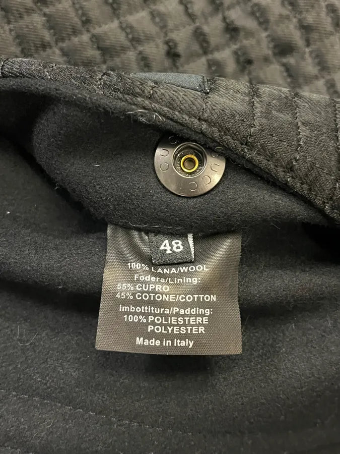 SS2004 Gucci Black Wool Multi Zips Biker Jacket by Tom Ford PhvNWrL 10