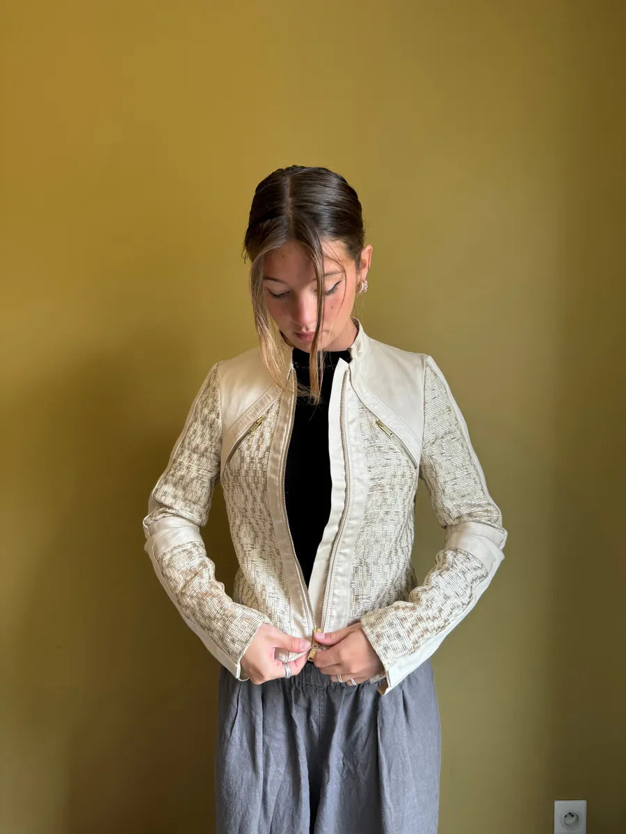 SS2004 Gucci by Tom Ford Beige Nude Gabardine Jacket LOnqsMC 1