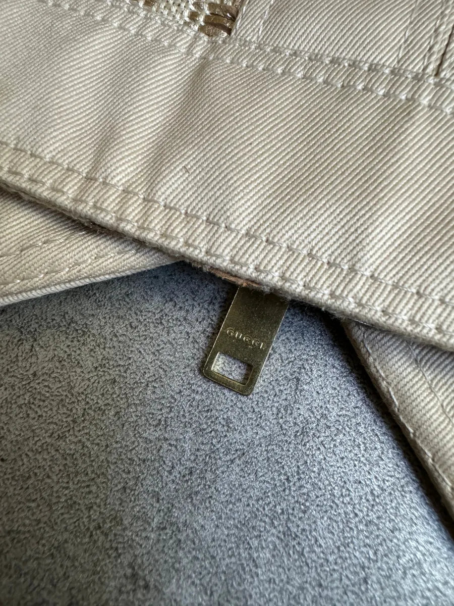 SS2004 Gucci by Tom Ford Beige Nude Gabardine Jacket LOnqsMC 6