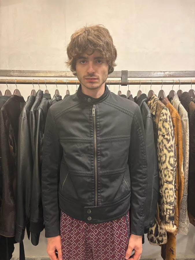 SS2004 Gucci by Tom Ford Black Structured Biker Jacket (M) hQZonnB 1