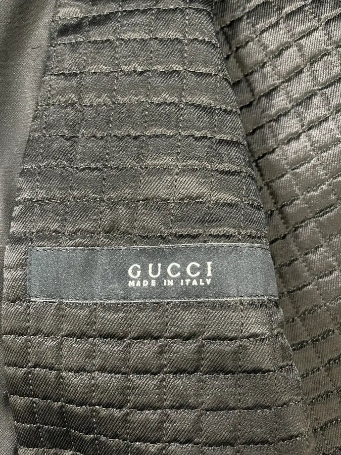 SS2004 Gucci by Tom Ford Black Structured Biker Jacket (M) hQZonnB 8
