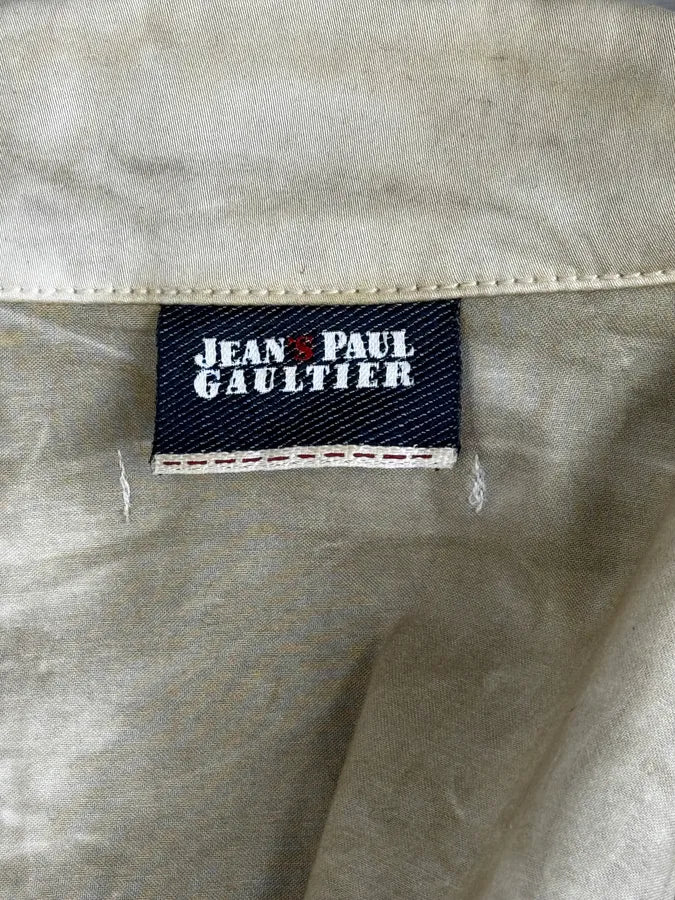 SS2004 Jean Paul Gaultier Creamy Brut Asymmetrical Bondage Jacket NGmTNZL 10