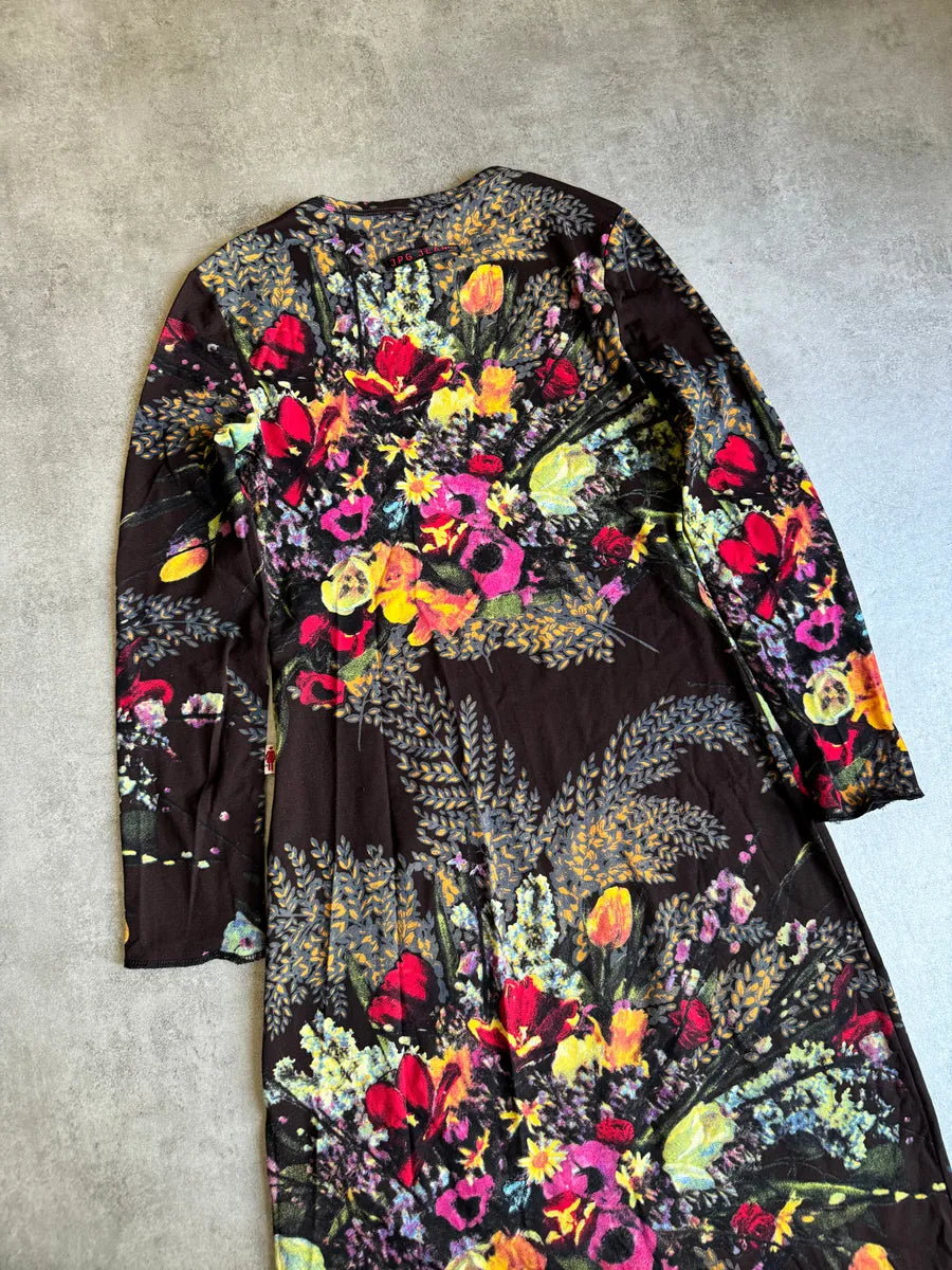 SS2004 Jean Paul Gaultier Flower Distinct Italian Dress kYVkLJc 6