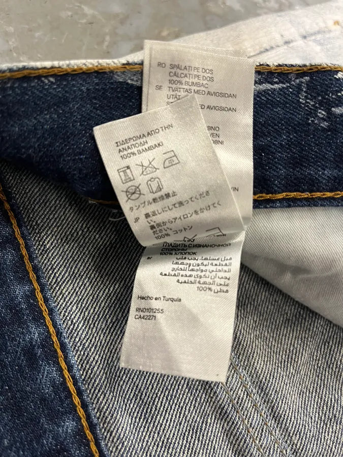 SS2004 Maison Margiela x H&M White Painted Jeans RE-EDITION (S/M) Bdxqkkt 10