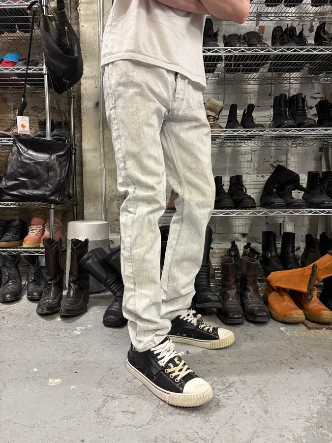 SS2004 Maison Margiela x H&M White Painted Jeans RE-EDITION (S/M) Bdxqkkt 2