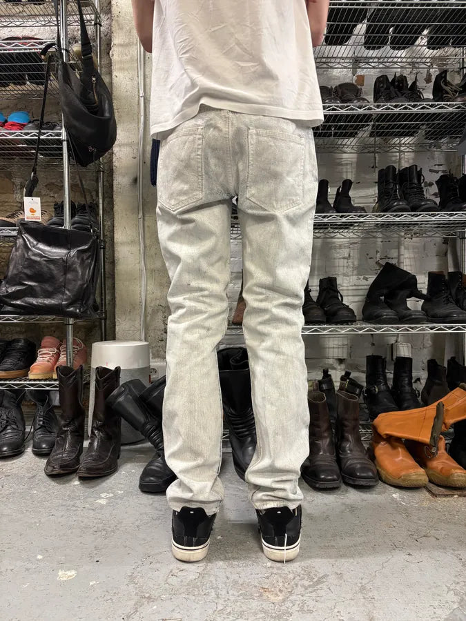 SS2004 Maison Margiela x H&M White Painted Jeans RE-EDITION (S/M) Bdxqkkt 3
