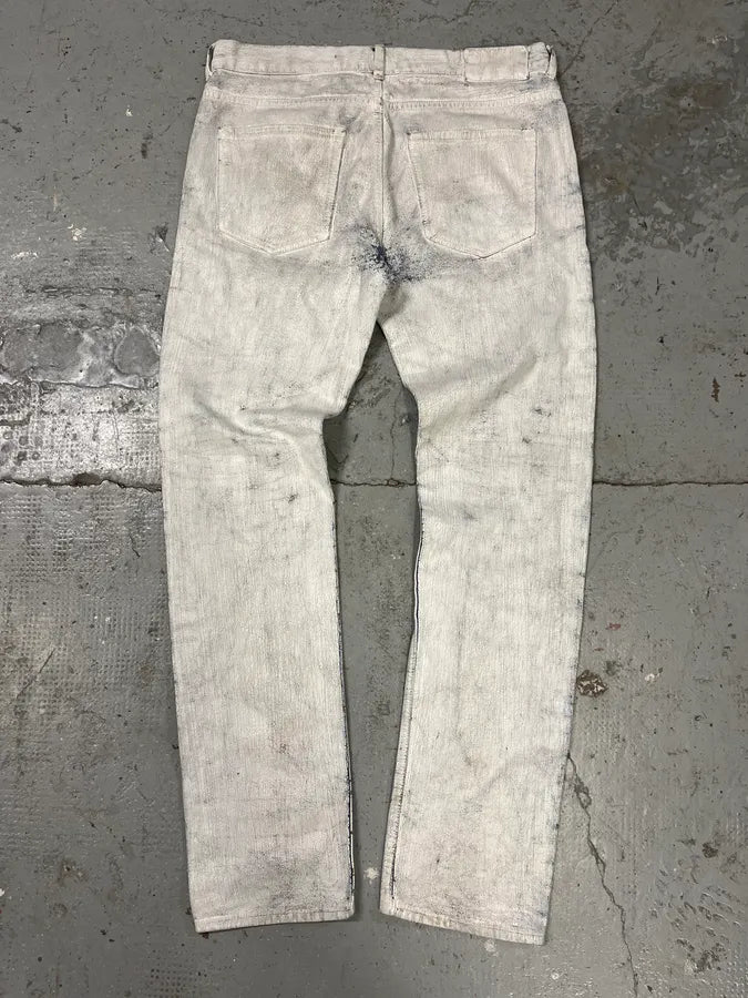 SS2004 Maison Margiela x H&M White Painted Jeans RE-EDITION (S/M) Bdxqkkt 6