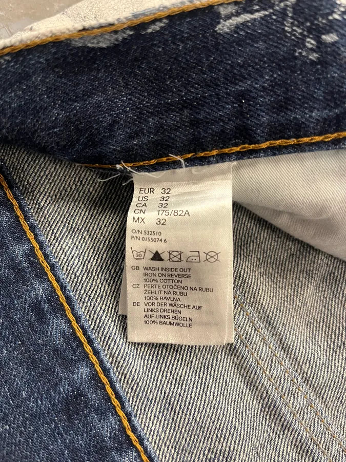 SS2004 Maison Margiela x H&M White Painted Jeans RE-EDITION (S/M) Bdxqkkt 9