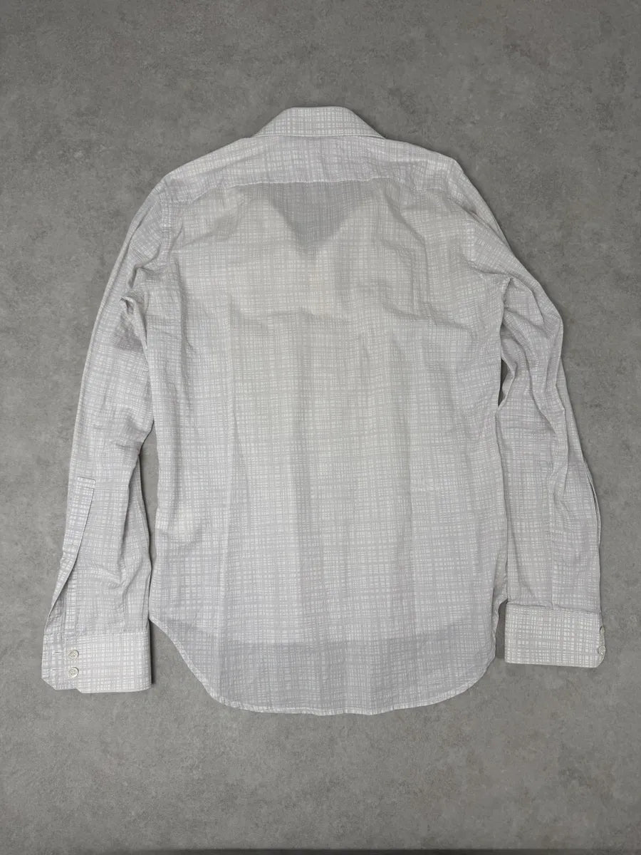 SS2004 Maison Martin Margiela White Checkered Signature Shirt YYsKwxo 1