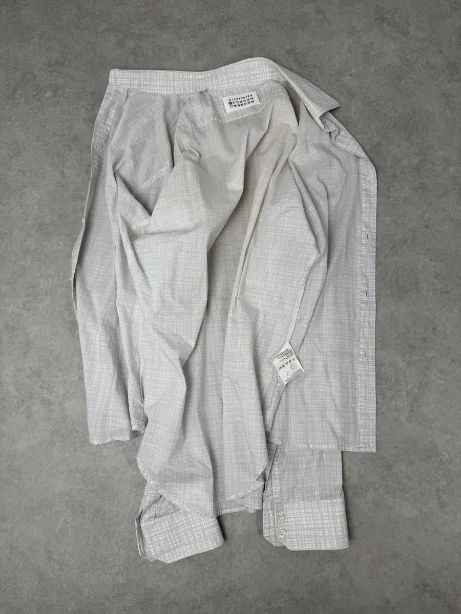 SS2004 Maison Martin Margiela White Checkered Signature Shirt YYsKwxo 12