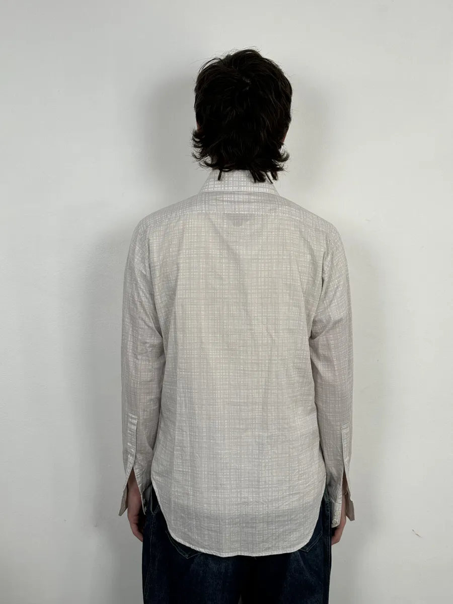 SS2004 Maison Martin Margiela White Checkered Signature Shirt YYsKwxo 3