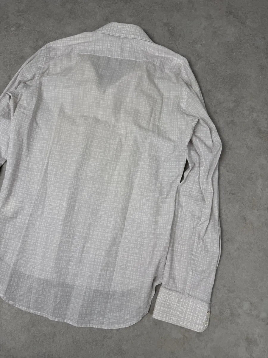 SS2004 Maison Martin Margiela White Checkered Signature Shirt YYsKwxo 4