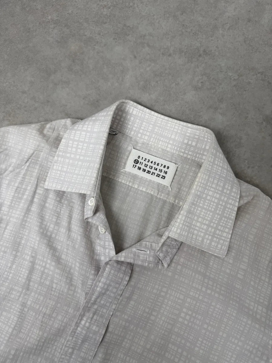 SS2004 Maison Martin Margiela White Checkered Signature Shirt YYsKwxo 7