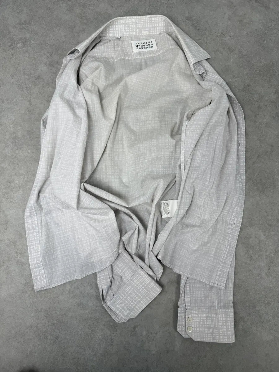 SS2004 Maison Martin Margiela White Checkered Signature Shirt YYsKwxo 8