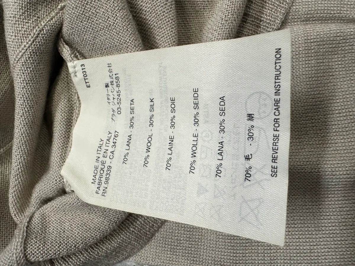 SS2004 Prada Brown Gradient Light Wool Cardigan zorFQNh 6