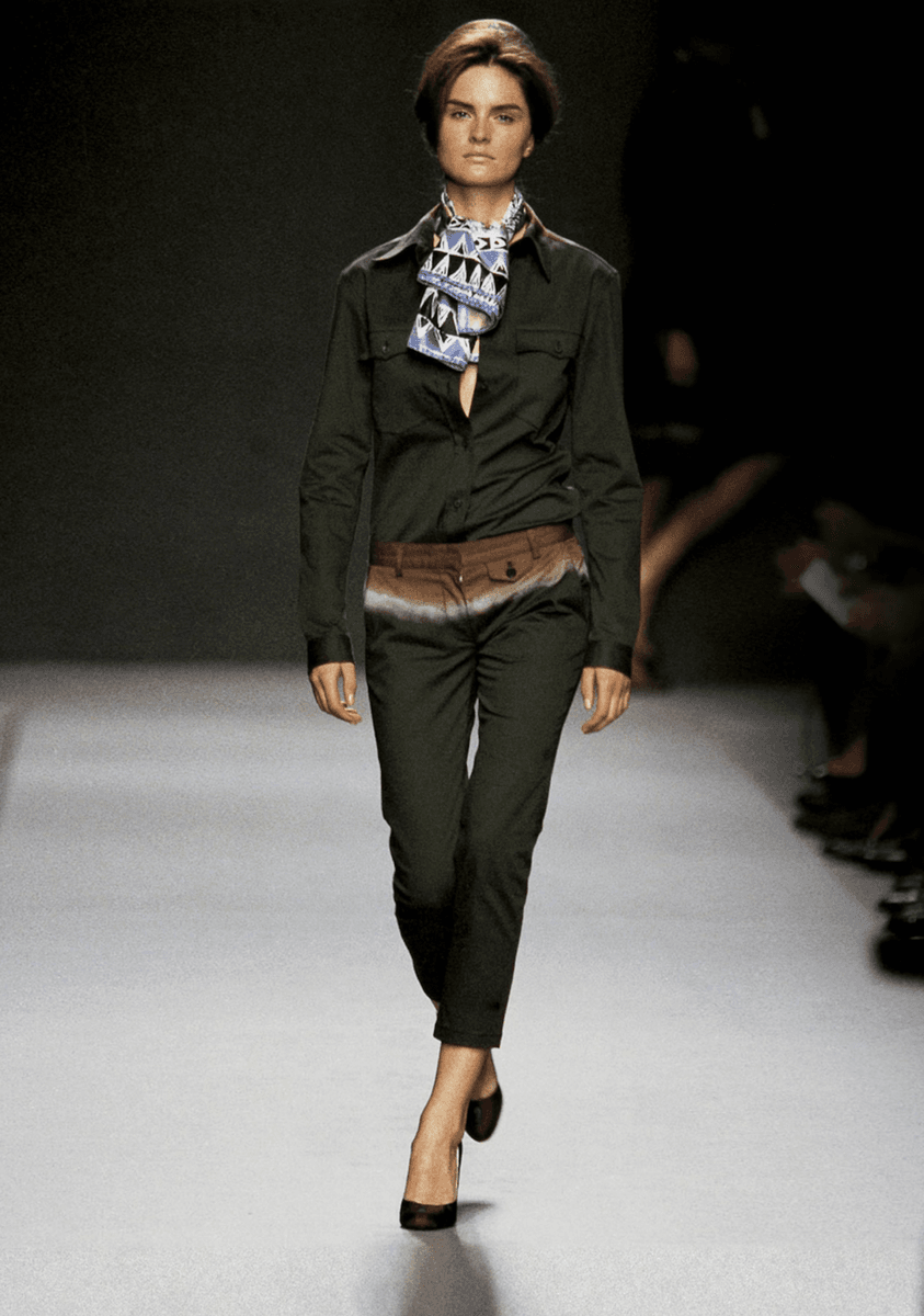 SS2004 Prada Gradient Bronze & Black Pants HYywsDp 1