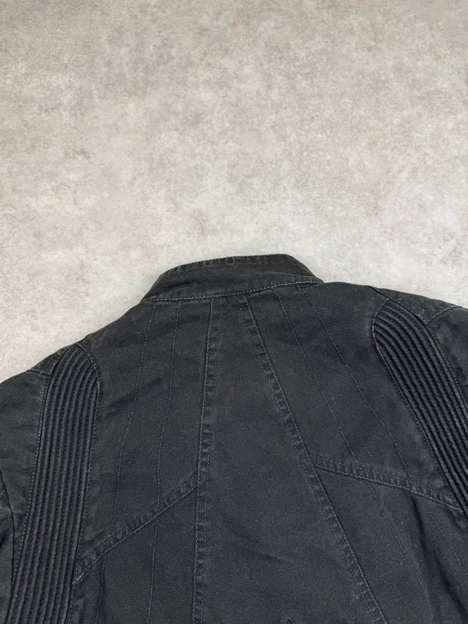SS2004 Cavalli Black Denim Biker Astro Jacket NfakxVd 6
