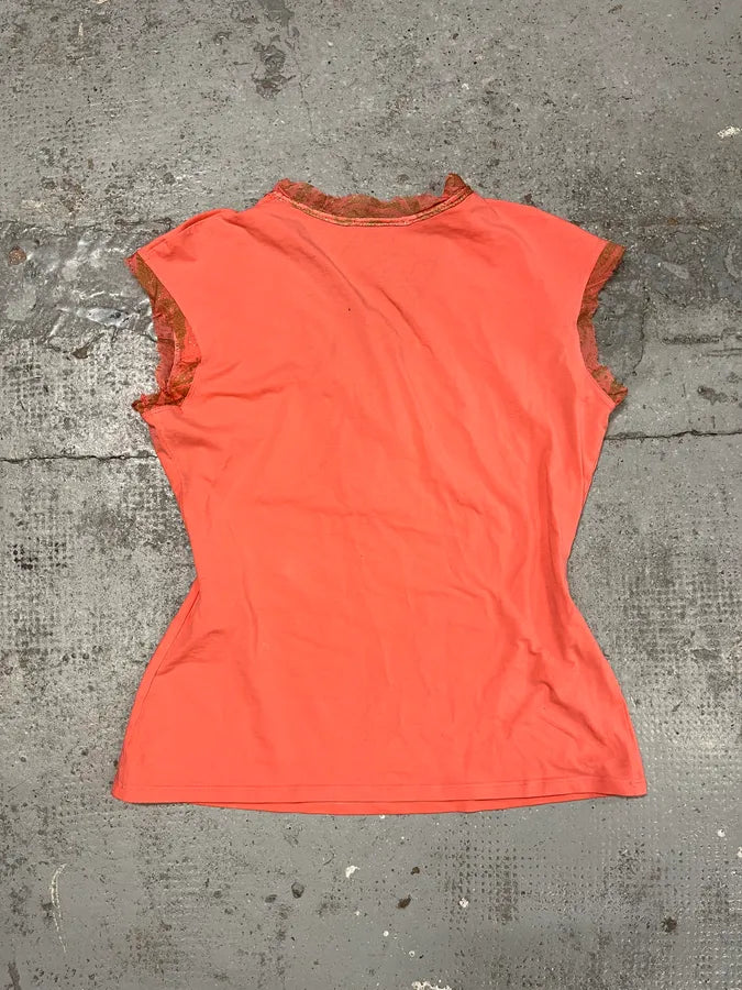 SS2004 Roberto Cavalli Pink Ornament Sleeveless Top ngPMMBl 4