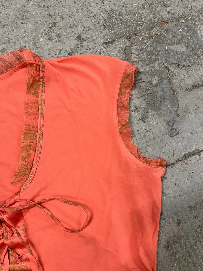 SS2004 Roberto Cavalli Pink Ornament Sleeveless Top ngPMMBl 5