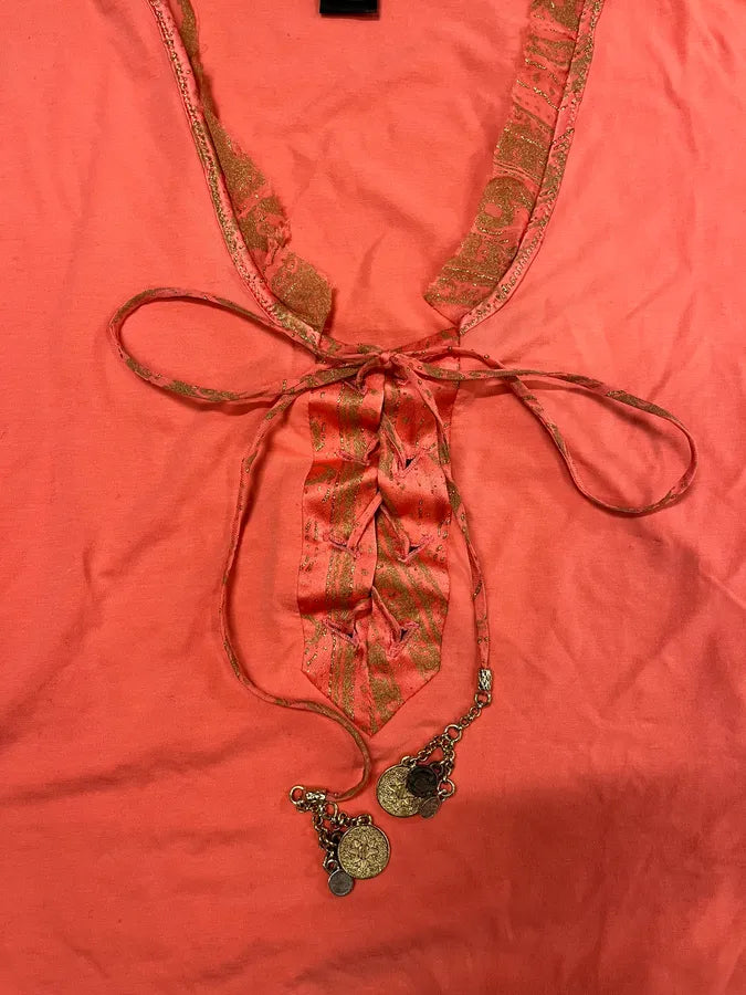 SS2004 Roberto Cavalli Pink Ornament Sleeveless Top ngPMMBl 6