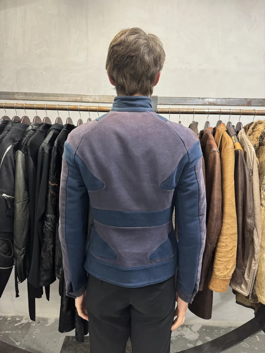 SS2004 Versace Pro Navy & Purple Biker Jacket (S) YuwiTnu 2