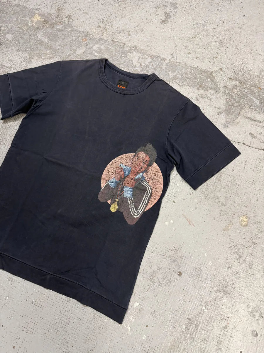 SS2004 Y-3 Saeko Tsumura Heroes Black T-Shirt BjoELdR 1