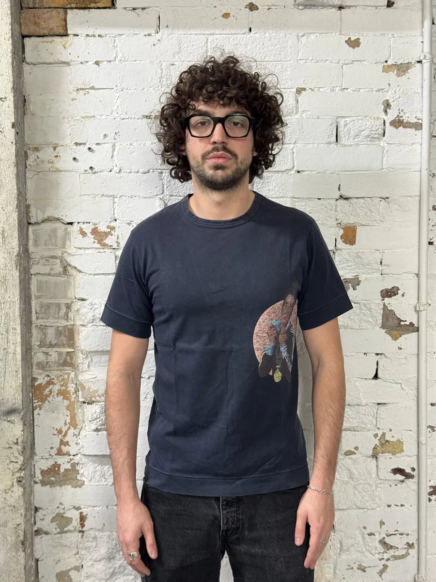 SS2004 Y-3 Saeko Tsumura Heroes Black T-Shirt BjoELdR 2