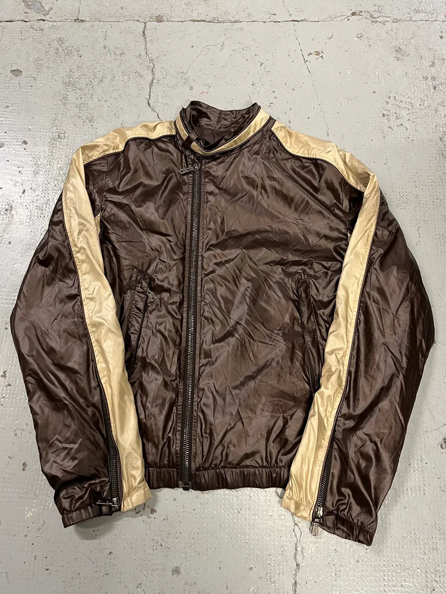 SS2004 Yves Saint Laurent Asymmetrical Zip Nylon Bomber Jacket xigStji 0