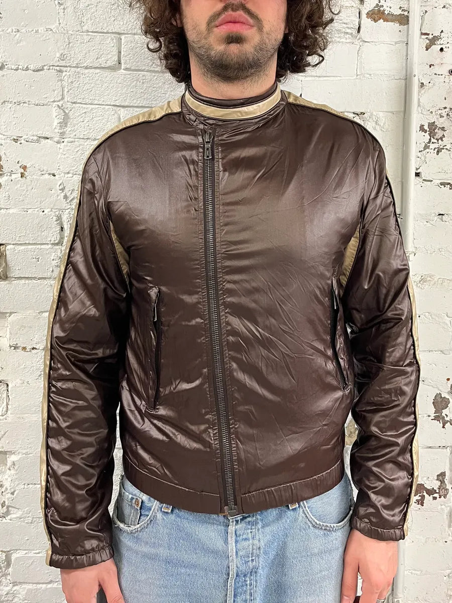 SS2004 Yves Saint Laurent Asymmetrical Zip Nylon Bomber Jacket xigStji 1