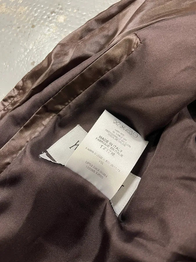 SS2004 Yves Saint Laurent Asymmetrical Zip Nylon Bomber Jacket xigStji 11