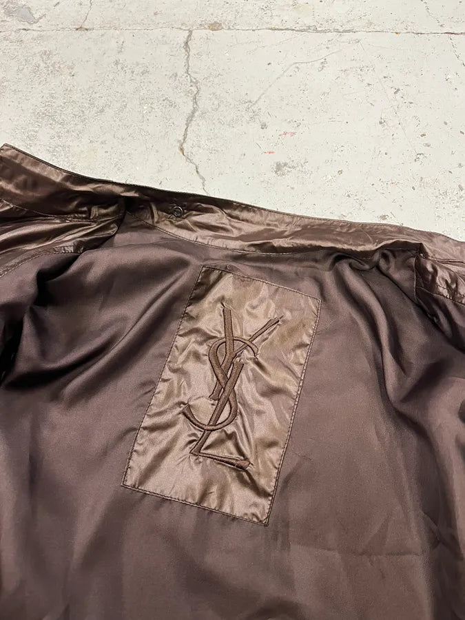 SS2004 Yves Saint Laurent Asymmetrical Zip Nylon Bomber Jacket xigStji 8