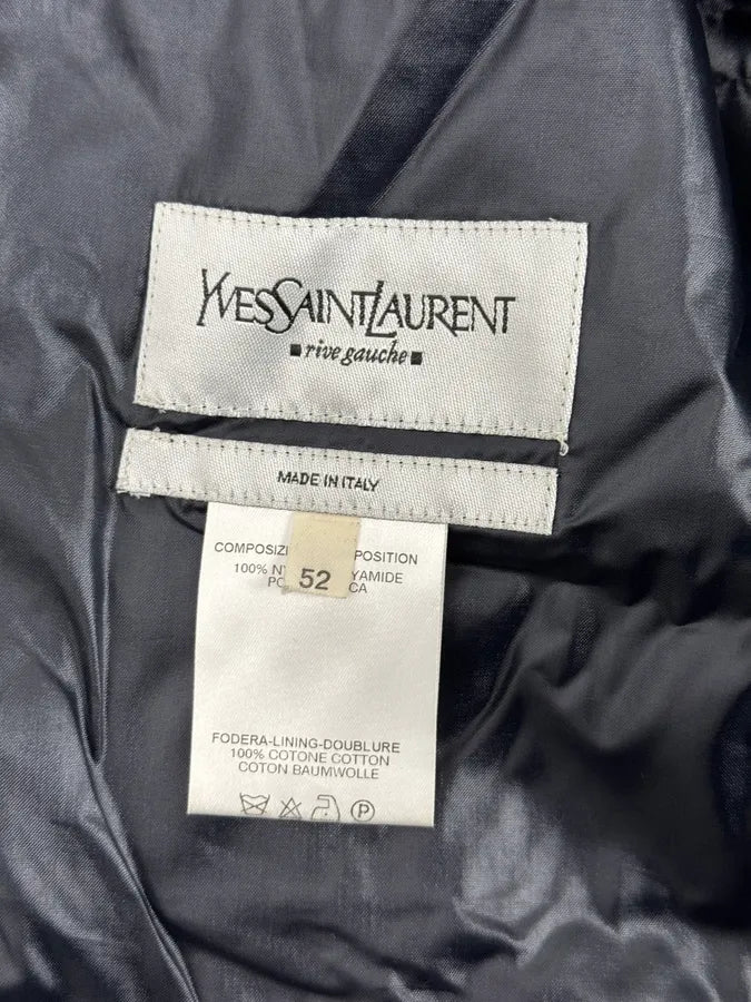SS2004 Yves Saint Laurent Navy Shiny Cargo Jacket OYPcDTa 12