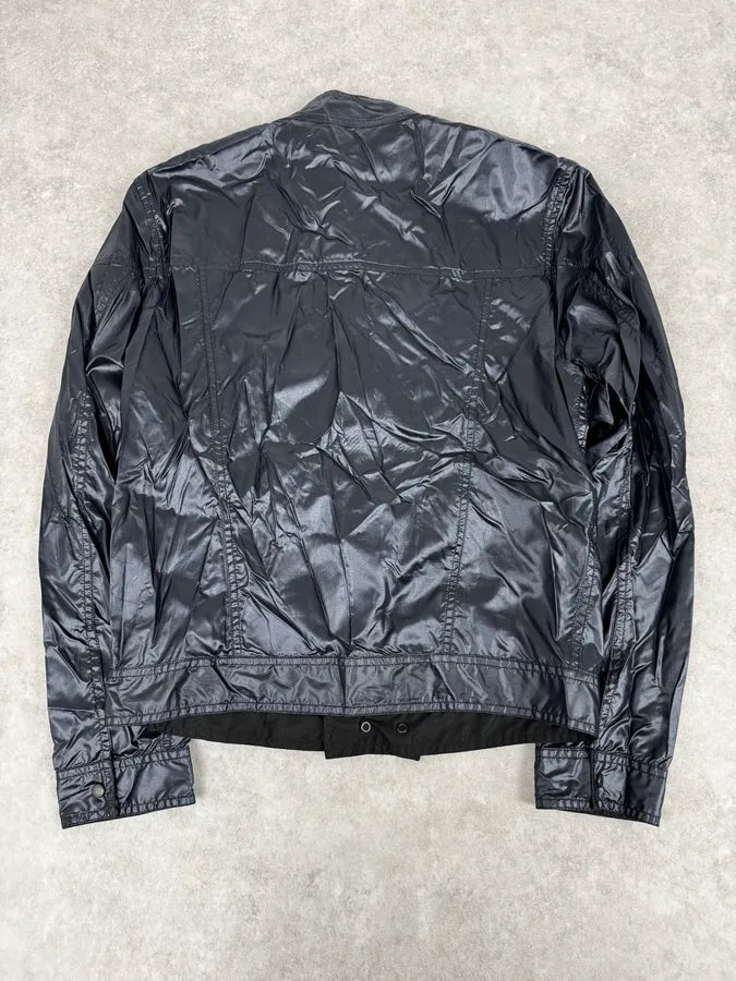 SS2004 Yves Saint Laurent Navy Shiny Cargo Jacket OYPcDTa 4