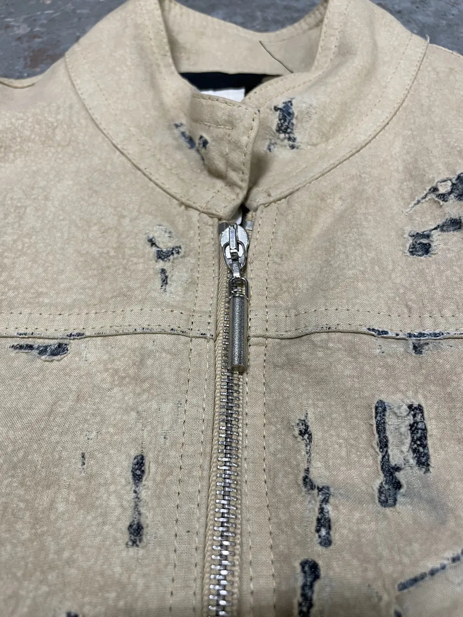 SS2005 Cavalli Apocalyptic Beige Denim Jacket (M) aJNPMTN 4