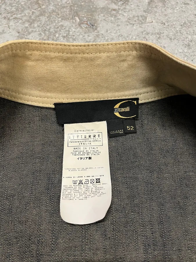 SS2005 Cavalli Apocalyptic Beige Denim Jacket (M/L) rSluLTe 8