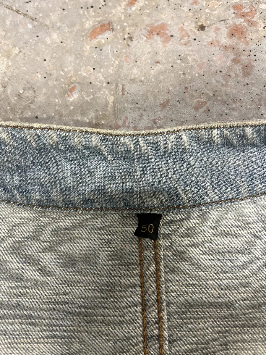 SS2005 Cavalli Biker Light Blue Denim Jacket (M) yNIOYyf 5