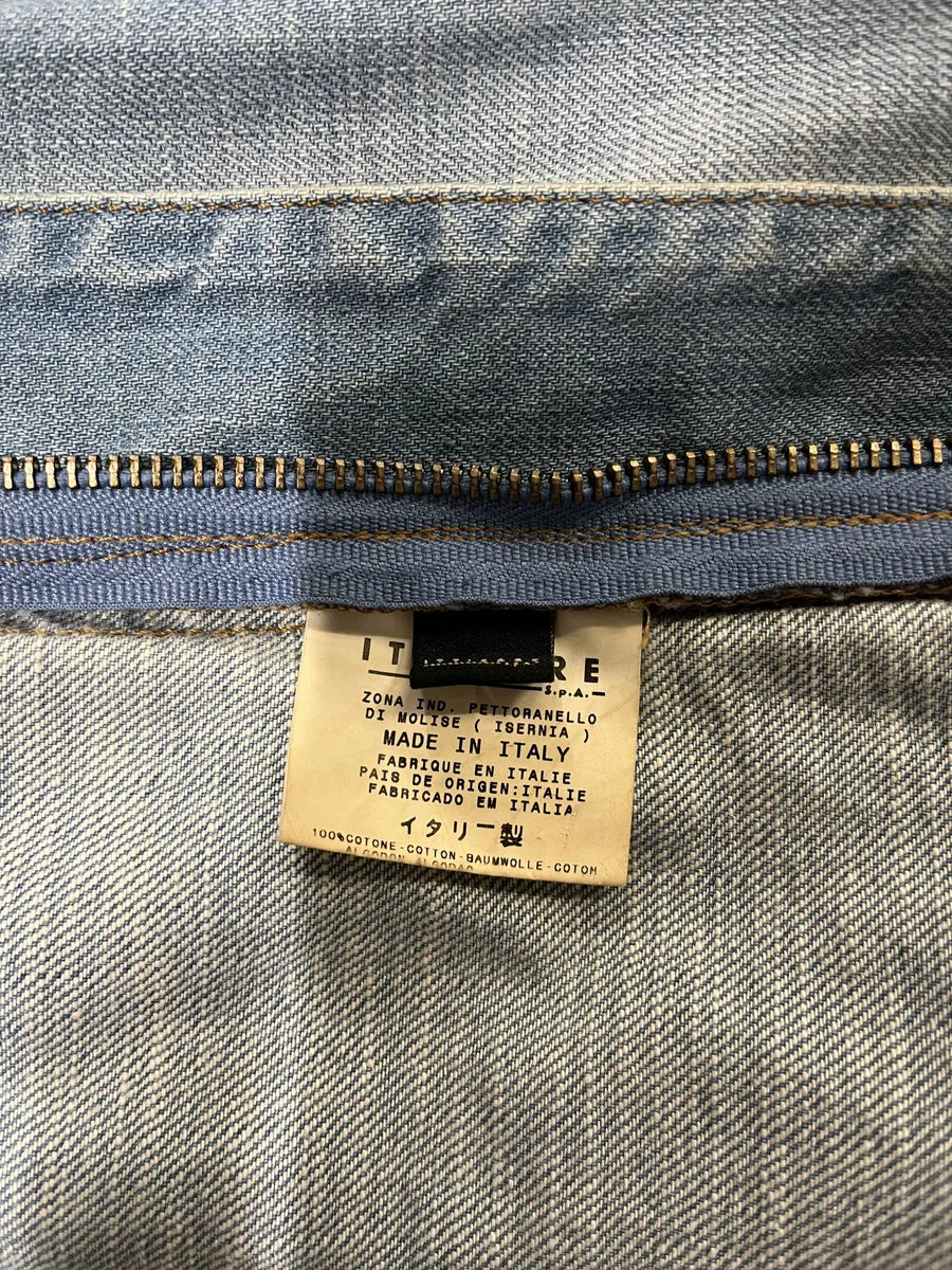 SS2005 Cavalli Biker Light Blue Denim Jacket (M) yNIOYyf 6