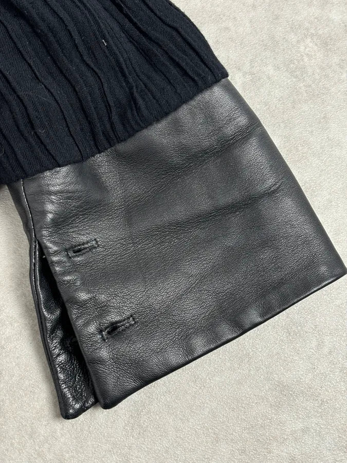 SS2005 Cavalli Black Pleated Hybrid Blazer Jacket UvzVzOx 8