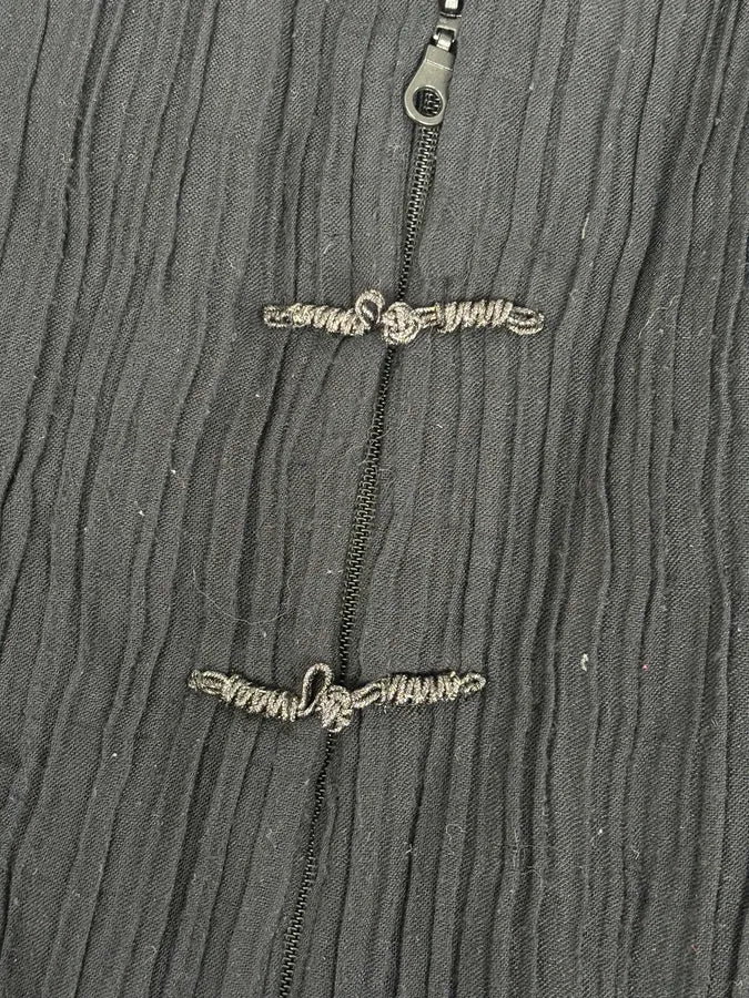 SS2005 Cavalli Black Pleated Hybrid Blazer Jacket UvzVzOx 7