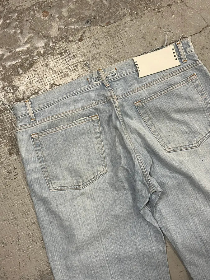 SS2005 Cavalli Blue Distressed Cozy Denim Jeans rrDRZZP 7