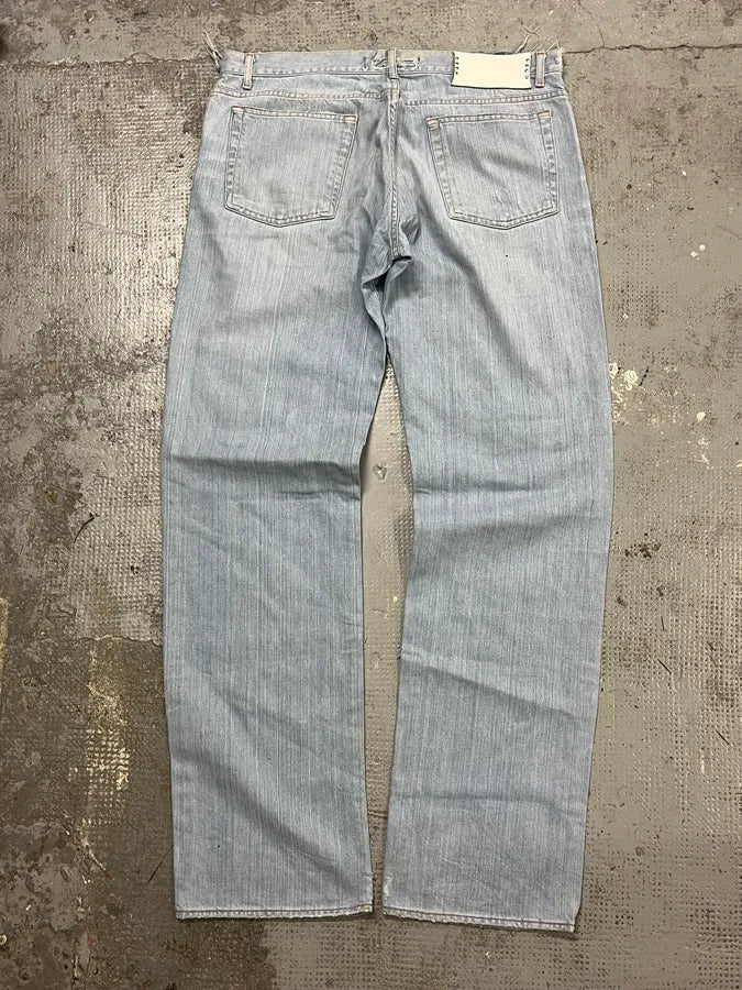 SS2005 Cavalli Blue Distressed Cozy Denim Jeans rrDRZZP 6