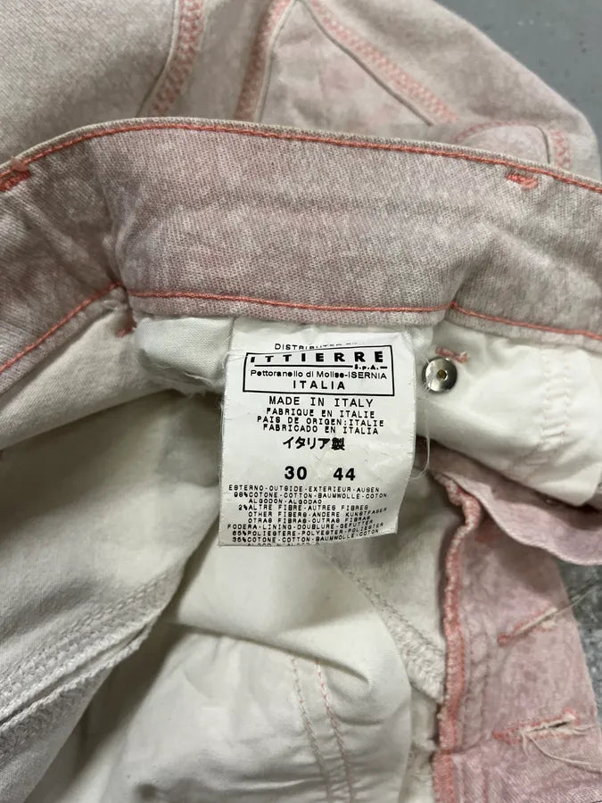 SS2005 Cavalli Contrast Stitch Pink Denim Jeans PSpCGMF 11