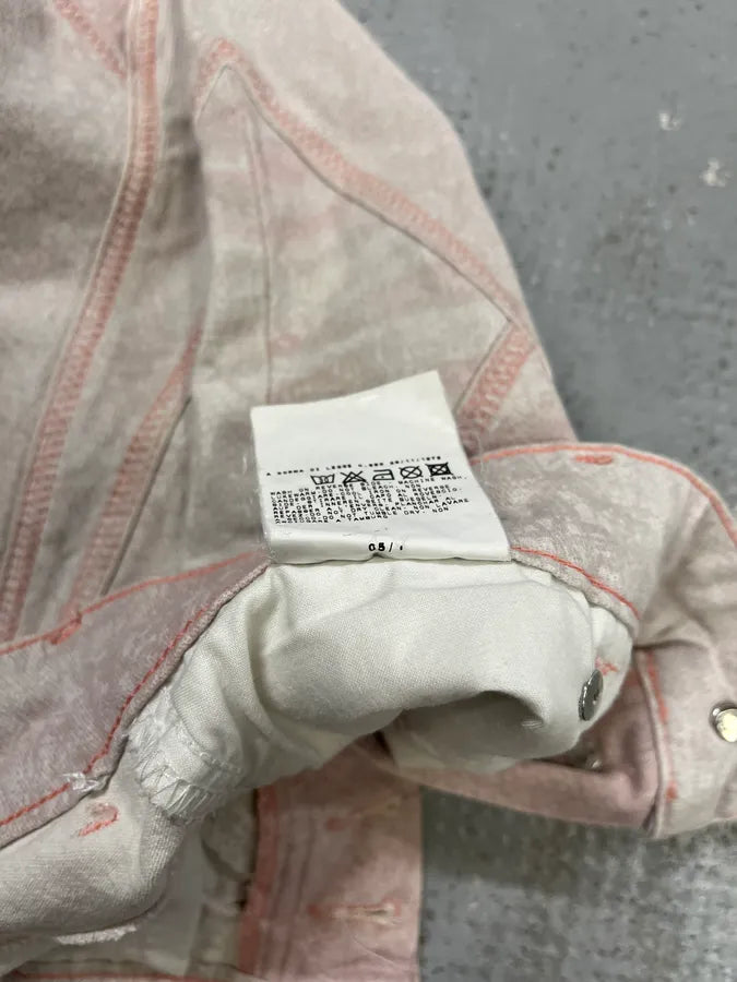 SS2005 Cavalli Contrast Stitch Pink Denim Jeans PSpCGMF 12